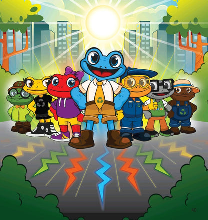 LIVRO FÍSICO INFANTIL OS RECICLA SAPOS